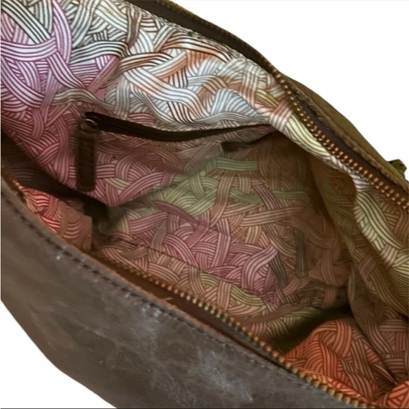 The Sak Espresso Brown Pebble Leather Patchwork Purse - Picture 7 of 8